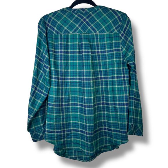 Torrid NWT Harper Brushed Green Plaid Softest Flannel Tunic Pullover Top Size 00 - Picture 7 of 10
